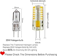 Vista 2 de RAYHOO - Bombillas LED G4 de 3 W CA/CC 12 V, 10 unidades (blanco 6000 K)
