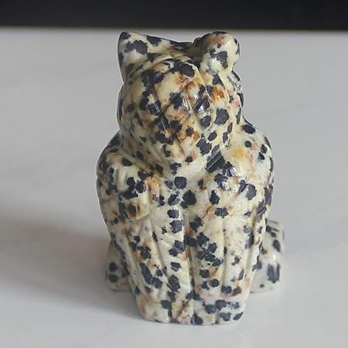 Miniatura 10 de Figura de búho de cristal tallada a mano de 1.5 pulgadas (aventurina verde)