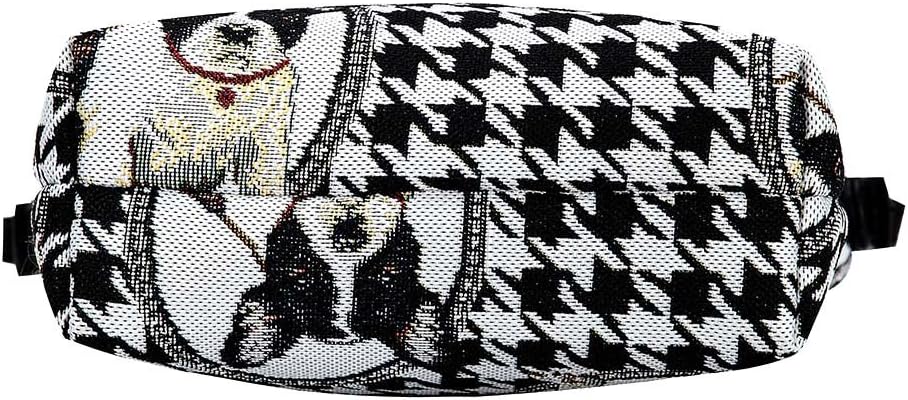 Signare Tapestry Small Crossbody Bag Sling Bag for Women with French Black and White Bulldog Design (SLING-FREN)