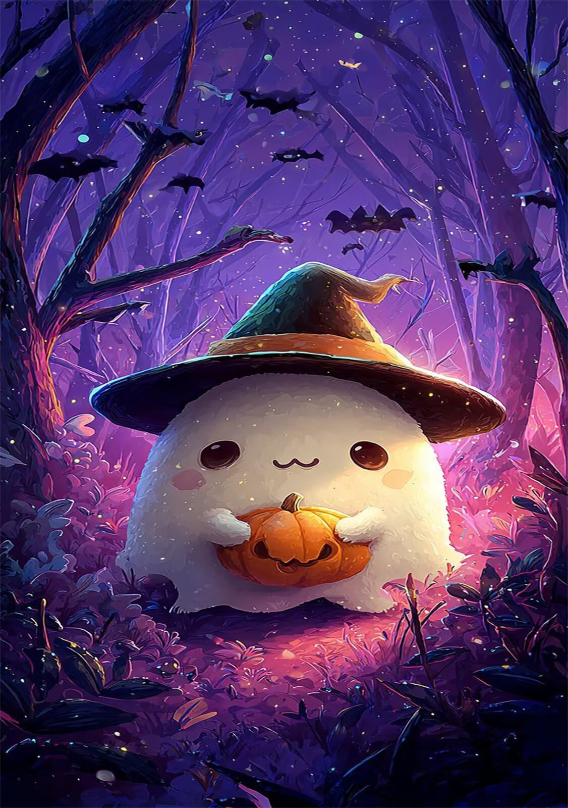 Puzzle de 2000 Piezas Fantasma Lindo 100x70 cm, Juguete desafío y Juego Educativo, Ejercita Paciencia, Rompecabezas Clásico para Adultos 2000 Piezas