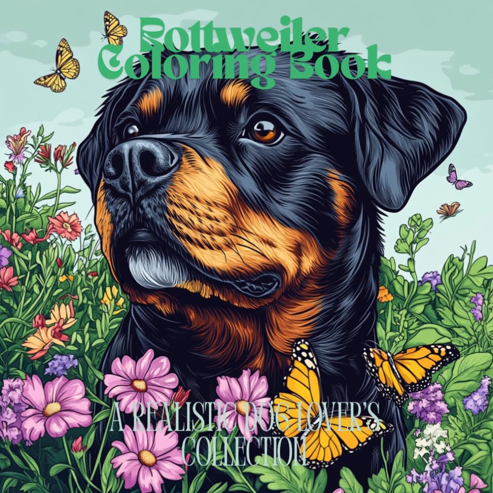 Rottweiler Coloring Book: A Realistic Dog Lover’s Collection: A Beautiful Collection of Realistic Rottweiler Illustrations for Dog Lovers and Coloring Enthusiasts