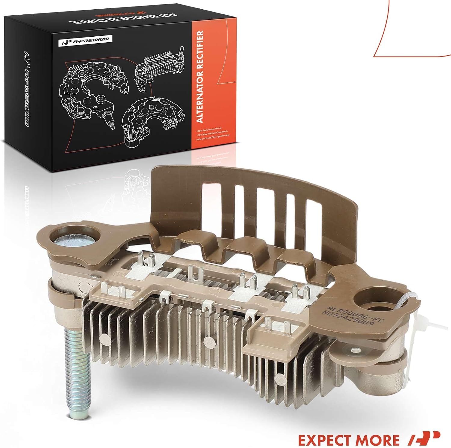 A-Premium Alternator Rectifier Compatible with Nissan Pathfinder 2004, 350Z 2003-2006 & Mitsubishi Outlander/Lancer 2008-2010 & Pontiac G8 2008-2009, GTO 2005-2006 & Infiniti FX35 2003-2008, G35