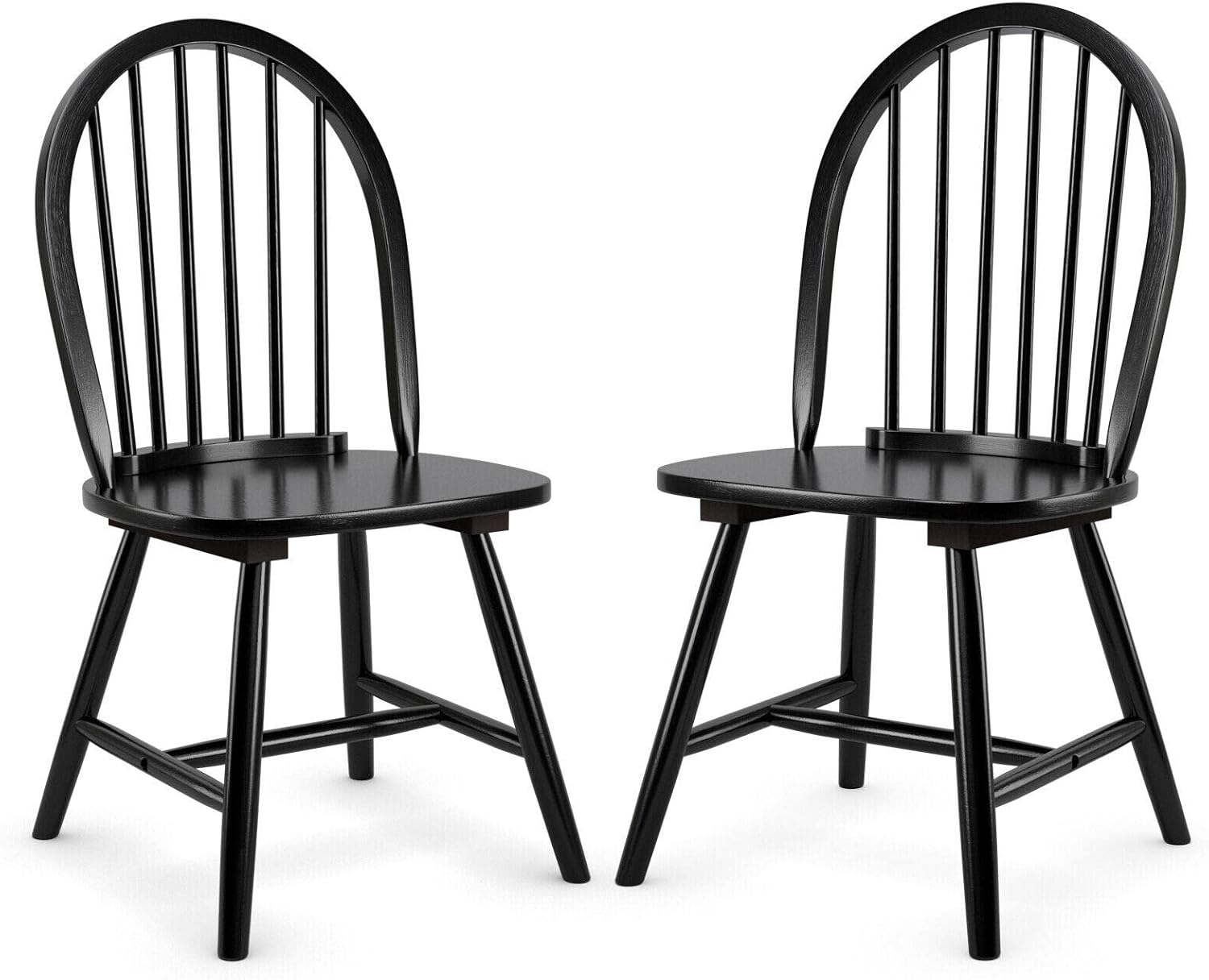 NaturjB Set of 2 Vintage Windsor Dining Side Chair Wood