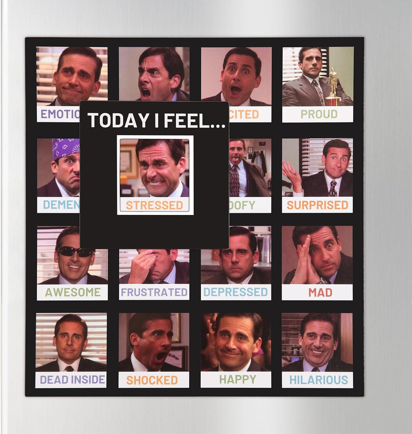 Office Magnetic Daily Mood Trackerフィーリングポスター、テレビ番組ファンへの面白いオフィスギフト、