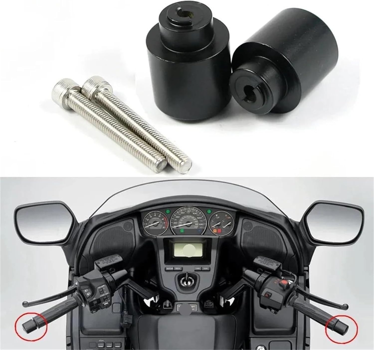 ドルバーエンドウェイトハンドルバーグリップキャッ のために GoldWing 1800 GL1800 2001-2024 のために ドルバーエンドウェイトハンドルバーグリップキャッ  のために GoldWing 1800 GL1800 2001-2024 のために ハンドル バーエンド キャップ オートバイ オートバイ ...