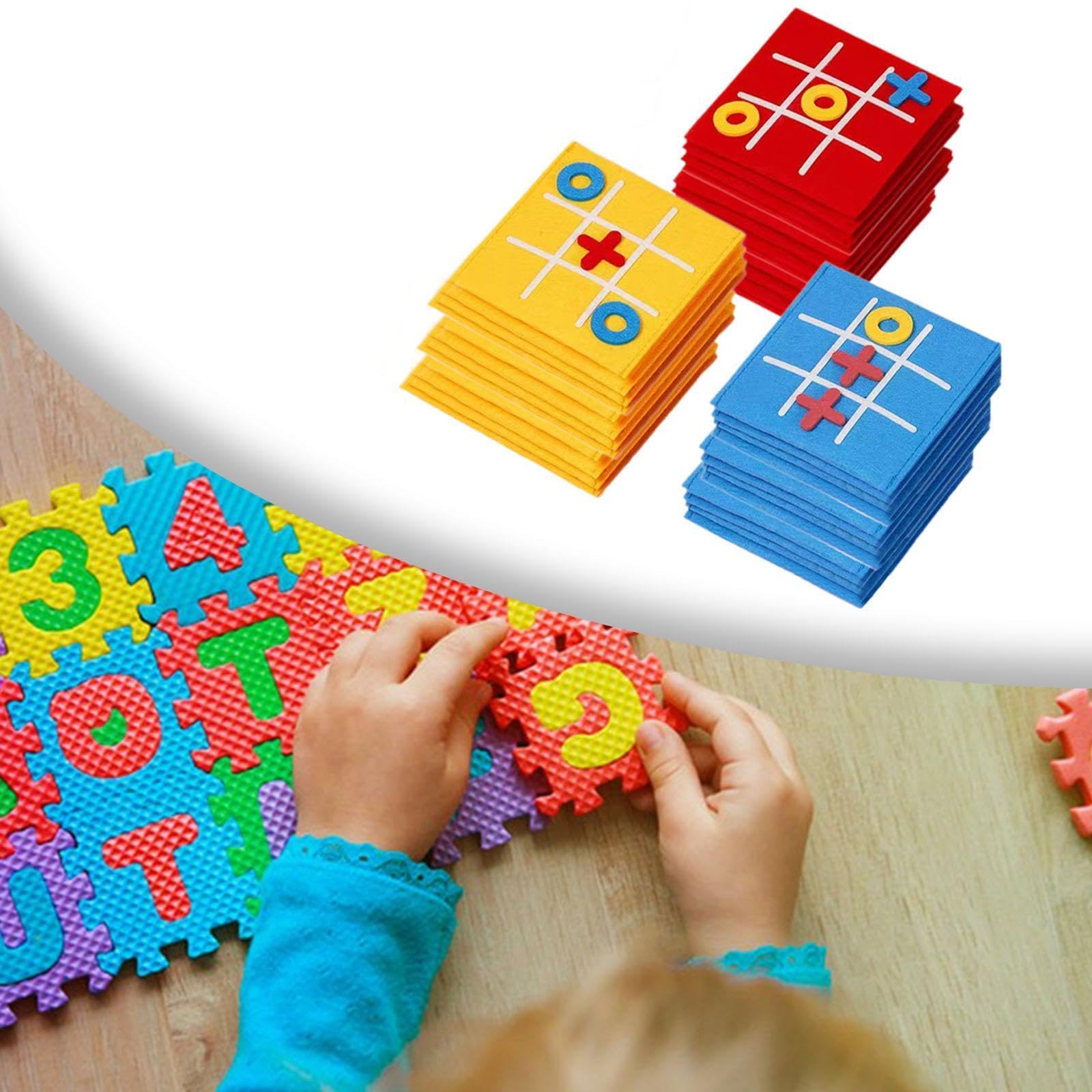 12 Teiliges Zehenbrettspiel für XO Interactive, EIN Interaktives, Pädagogisches Filz Intelligenzpuzzle Spielzeug, Geeignet für Kinder Und Erwachsene, 36 Stück
