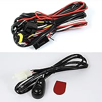 Vista 4 de Luces antiniebla de marco biselado transparente cromado para lado del chofer/pasajero, lámparas con cableado, foco, interruptor, relé, para Chevy