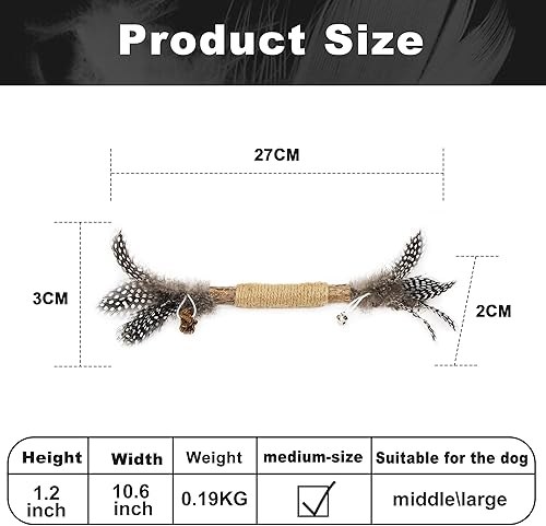 Miniatura 5 de PAZ'S GIFT Juguete de hierba gatera Juguetes para gatos Gatera, juguete masticable para gato, patadas, plata, palo, limpieza de dientes, lindo