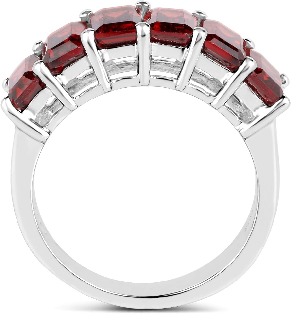 Dazzlingrock Collection Octagon Cut Garnet Ladies Bridal Engagement Ring, Sterling Silver