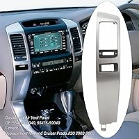 Vista 4 de Aramox 2 paneles de ventilación de salpicadero, consola central plateada, panel de ventilación de aire de CA, compatible con Land Cruiser Prado J120