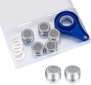 5 Pcs Tap Aerator, Tap Nozzle Replacement Part, Tap Faucet Aerator with Gasket, Wrench