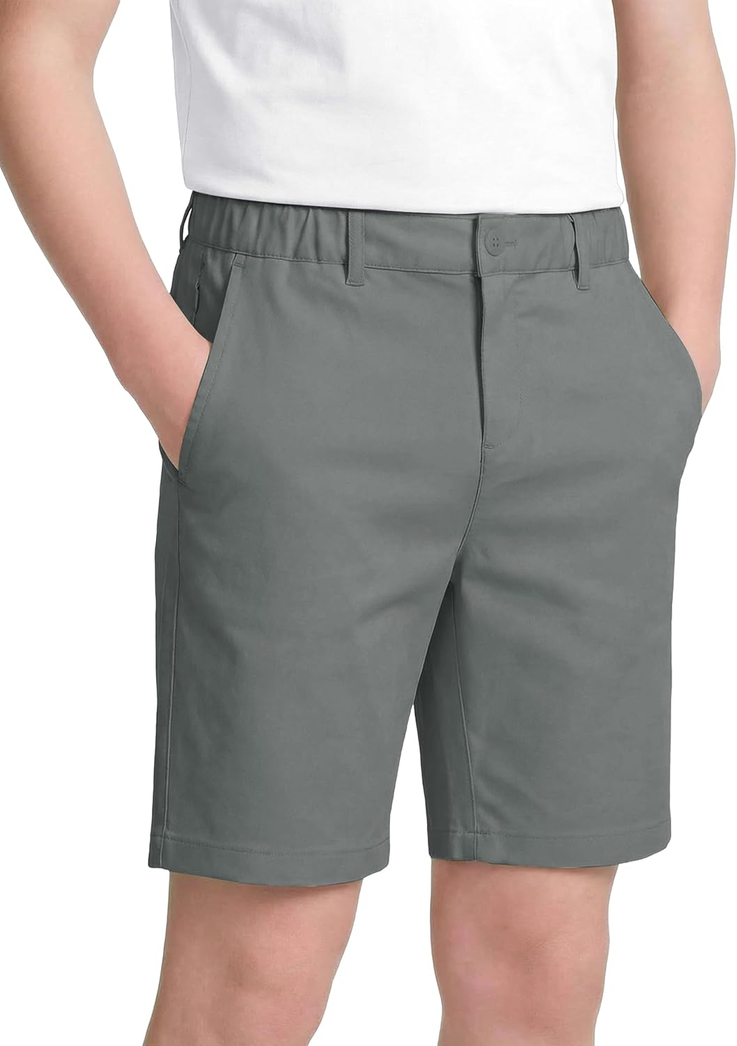 Youth Boys Golf Shorts Stretch Lightweight Kids School Uniform Clothes Flat Front Casual Khaki Hybrid Chino Dress Short