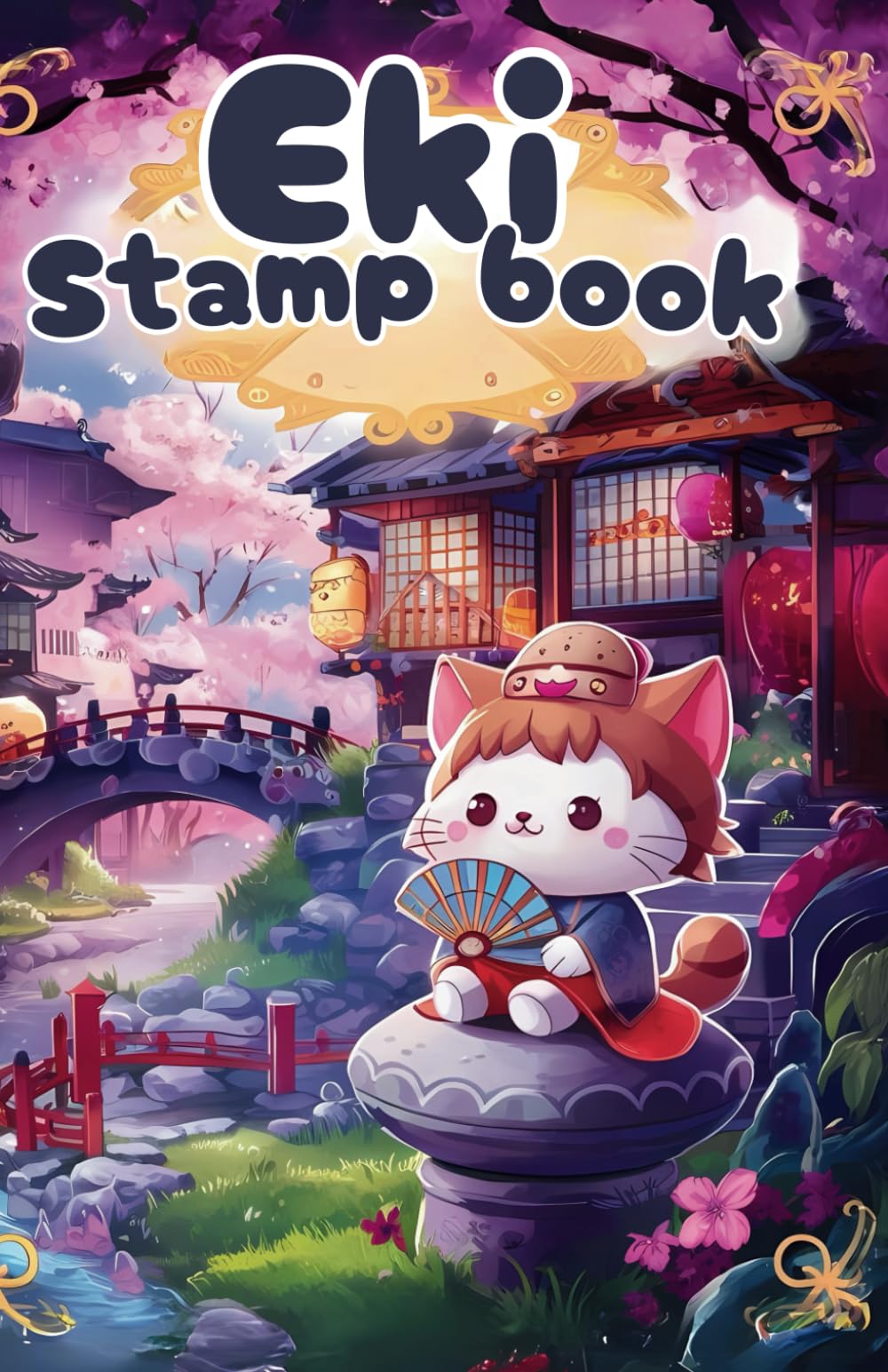 Eki Japan Travel Stamp Book: Collect stamps and Memories from your train trip| 112 pages, 5.5 x 8.5 | Japanese stamp Collection for train station, women and Girls
