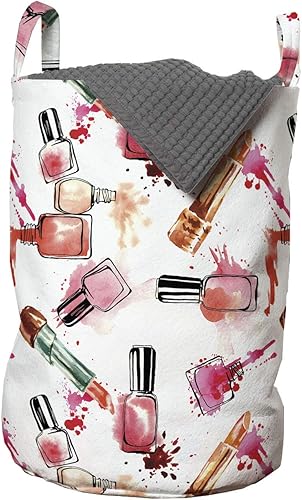 Miniatura 5 de Ambesonne Bolsa de lavandería de flores, hojas y flores, diseño vintage de hiedra con plantas, diseño de naturaleza, impresión artística retro,