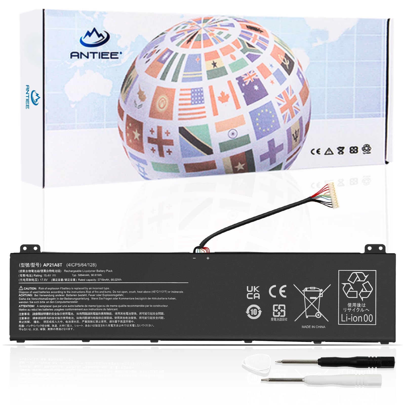 ANTIEE AP21A8T Akku für Nitro 5 AN517-55 18 PH18-71 Predator Helios