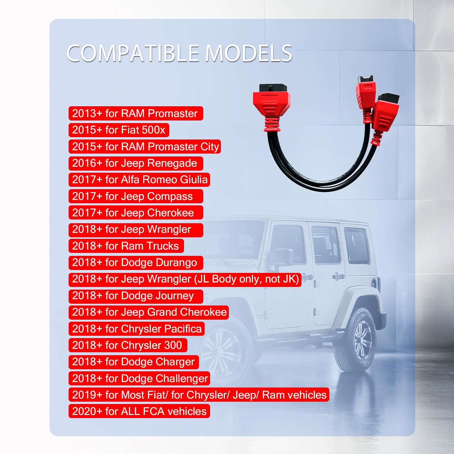 FCA 12+8 Adapter for Chrysler 12 8 Pin Gateway Security Bypass Cable image 3