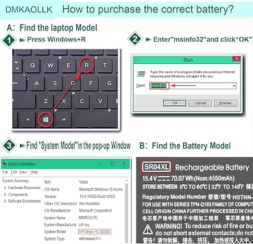 SR04XL Battery for HP Omen 15-CE0XX 15-DC0XX 15-DC1 Series SR03XL