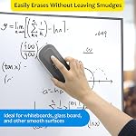 maxtek Magnetic Dry Erase Eraser, Whiteboard Dry Eraser, 2 Pack, Strengthened Magnetic Dry Eraser for Dry Erase Board, Glass Board, Calendar Board, Office and School Supplies (Gray)