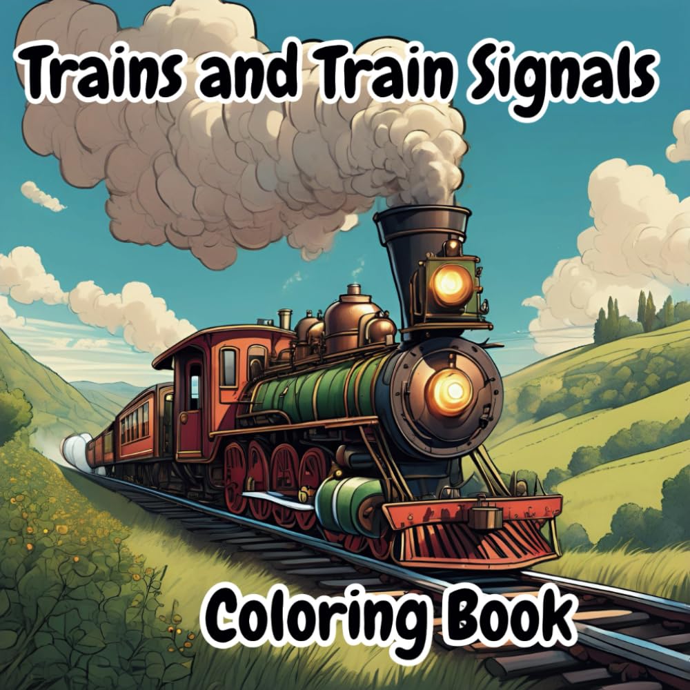 Trains and Train Signals Coloring Book: Fun Coloring Pages for all Train Lovers of All Ages