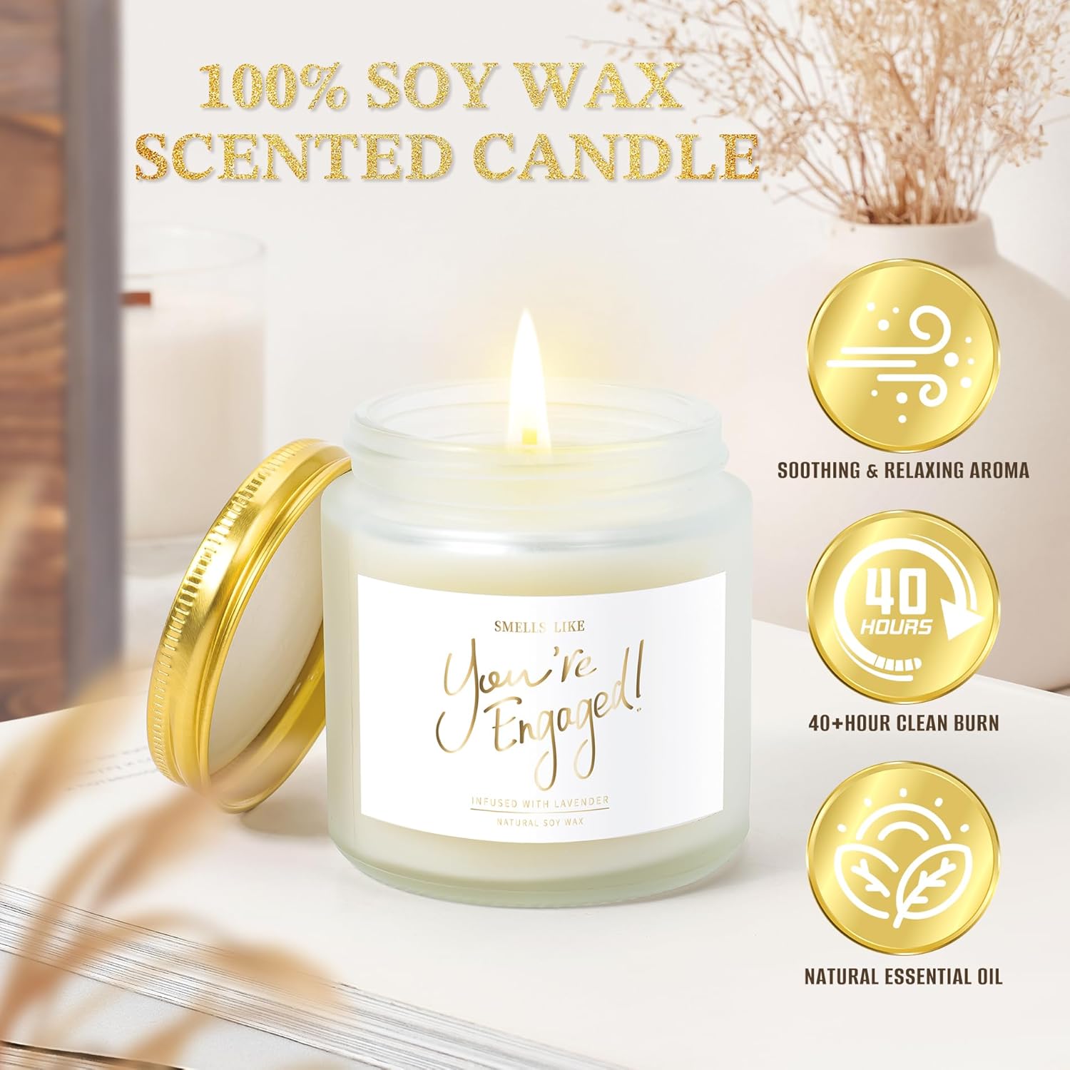 Mr and Mrs Engagement Gifts for Couples, Bridal Shower Gift, Wedding Gifts for Newlywed - Wine Glasses Set of 2, Wine Stopper and Opener, Wine Bag, Scented Candle, Engraved Wooden Keepsake Box - Image 5