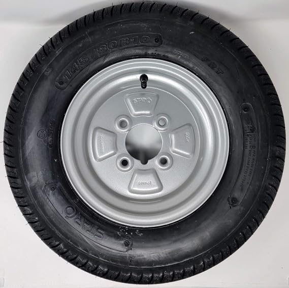 Starco S-255 Premium 10 Inch 145/80b10 Trailer Wheels & Tyres 4 Inch Pcd 1 Pair