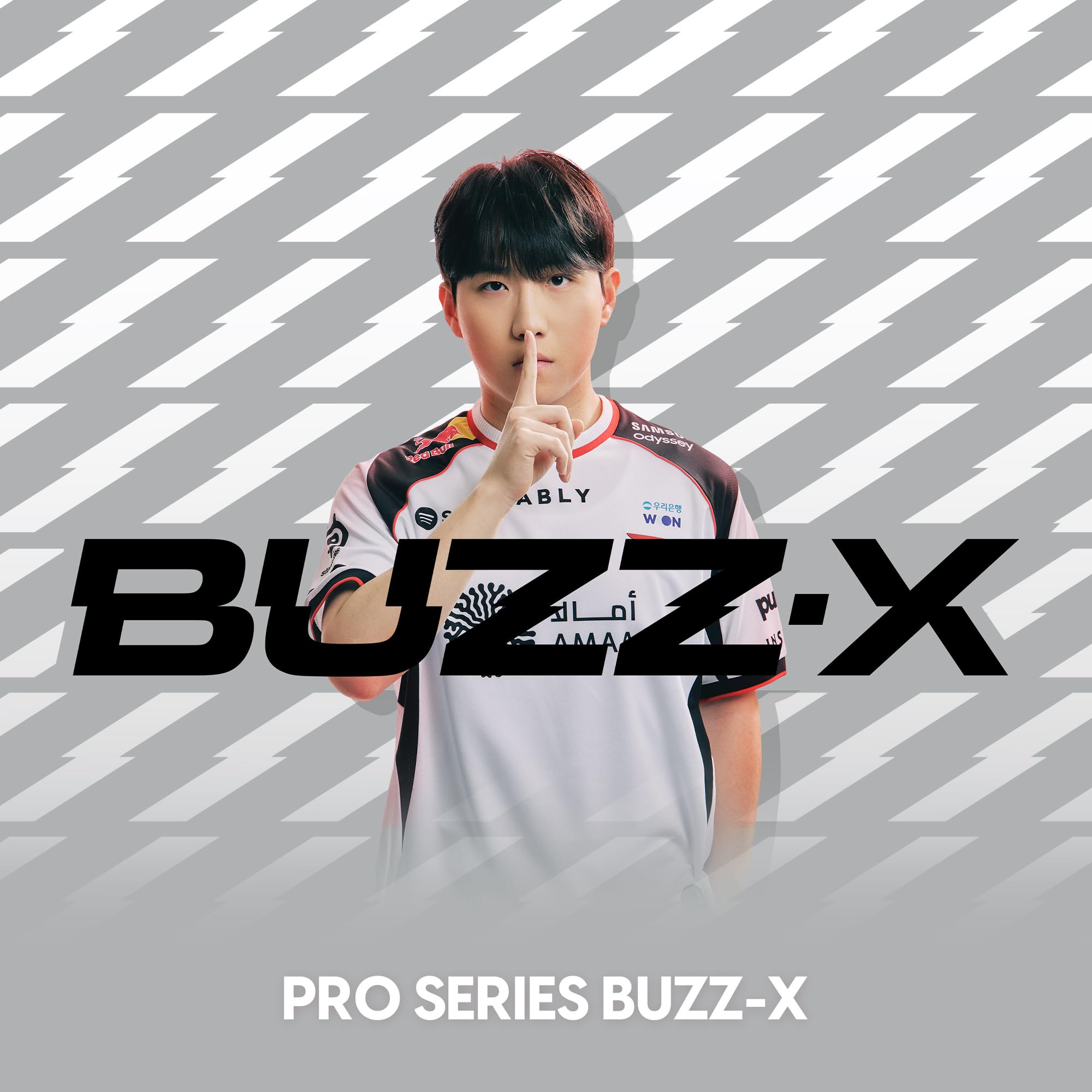 Pulsar Gaming Gears PRO BUZZ-X Mouse Gaming, Media, Grigio Luna | Leggero 2.15 oz (61g), Simmetrico, Lati curvi, Gobba posteriore media, Presa Palm/Claw, XS-1, 32K DPI, 8K
