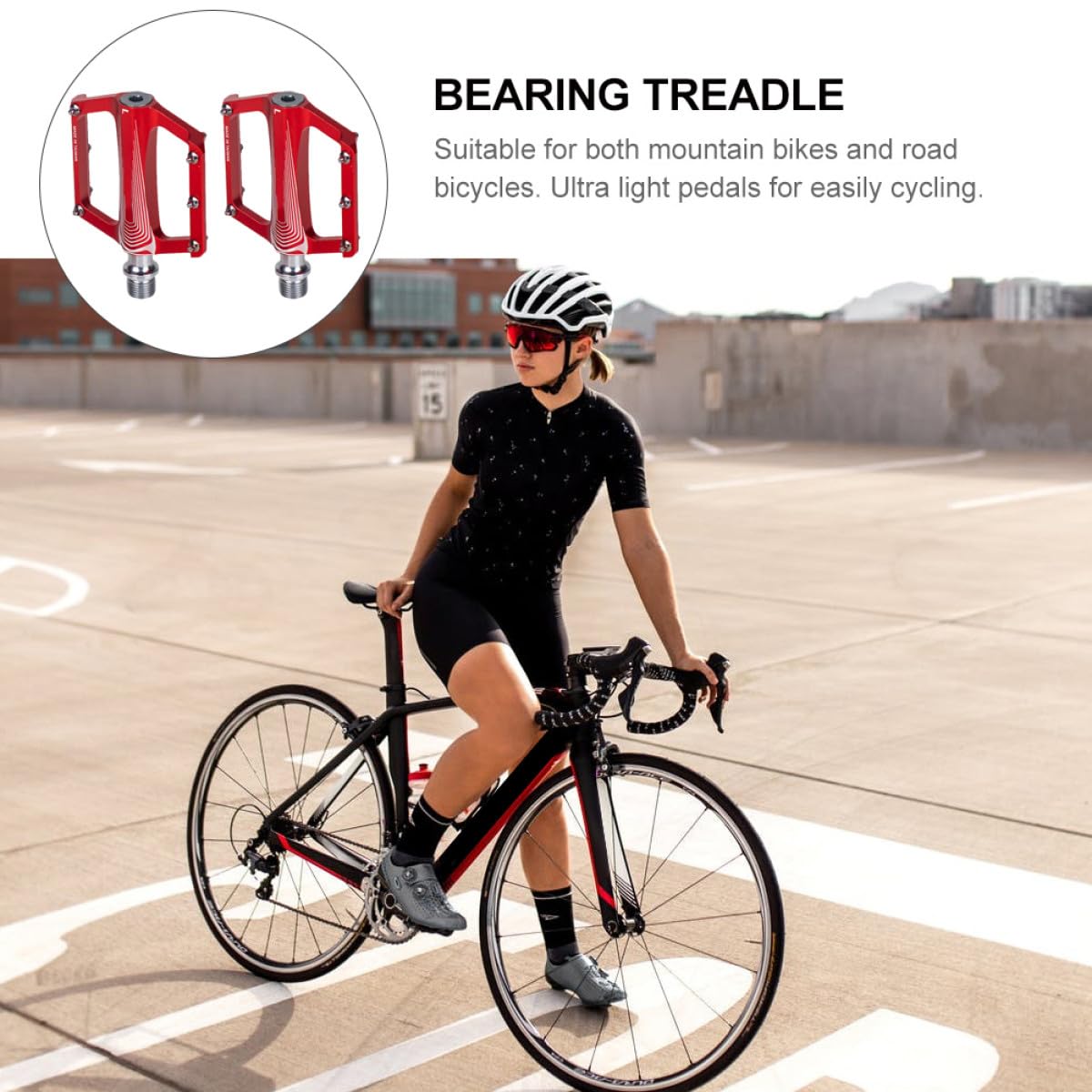 SUPVOX 2 Pedali Bici Cnc Antiscivolo Pedalata Assistita e Sostituzione Facile Accessorio Ciclistico e Resistente per Mountain Bike e