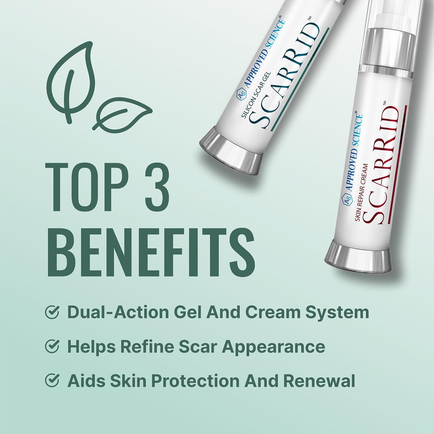 Approved Science Scarrid - Dual Combination - 1 x Gel and 1 x Cream - 1 Fl. Oz Per Bottle - Vegan