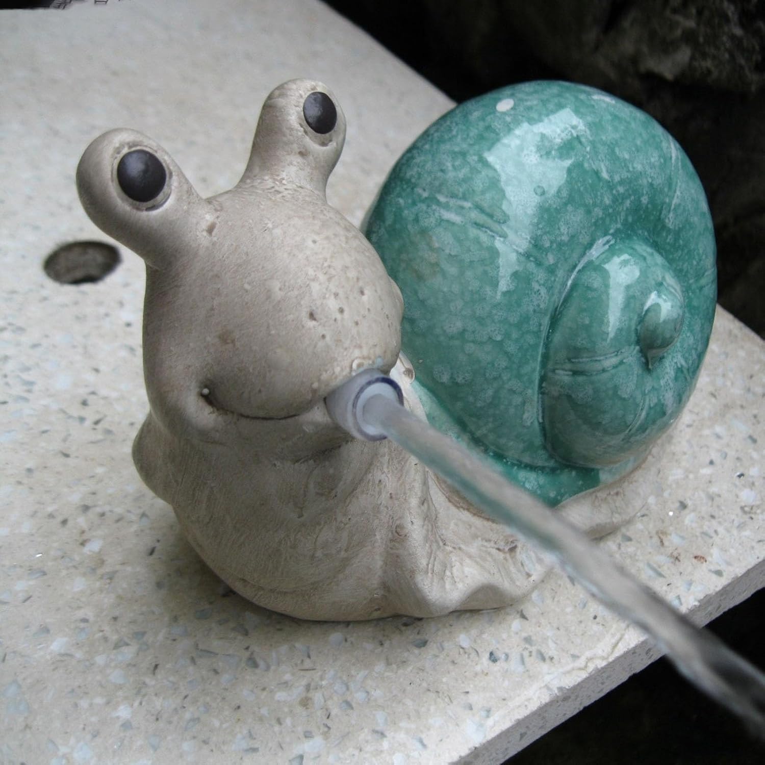 Animal Pond Sprinkler with Water Pump - Outdoor Spitters for Small Ponds, Decorative Water Feature Statue, Perfect Yard Garden Decoration for Tranquil Ponds