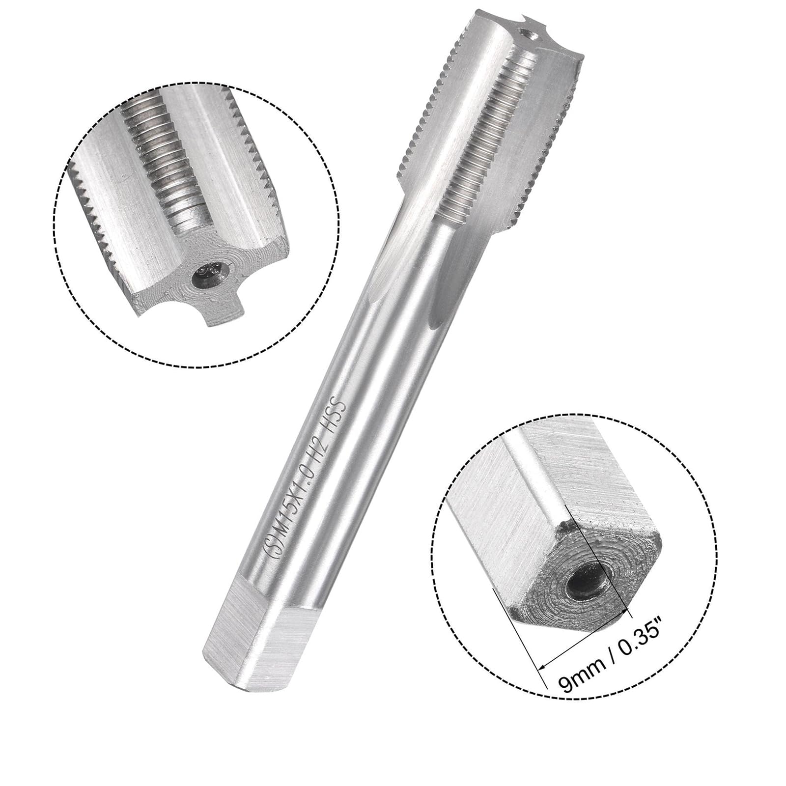 MACHSWON M15x1mm Metric Tap and Die Set,Machine Thread Screw Tap with Round Threading Die,Tap & Die Kit for Nut Screw Bolt Thread Repair - Image 4