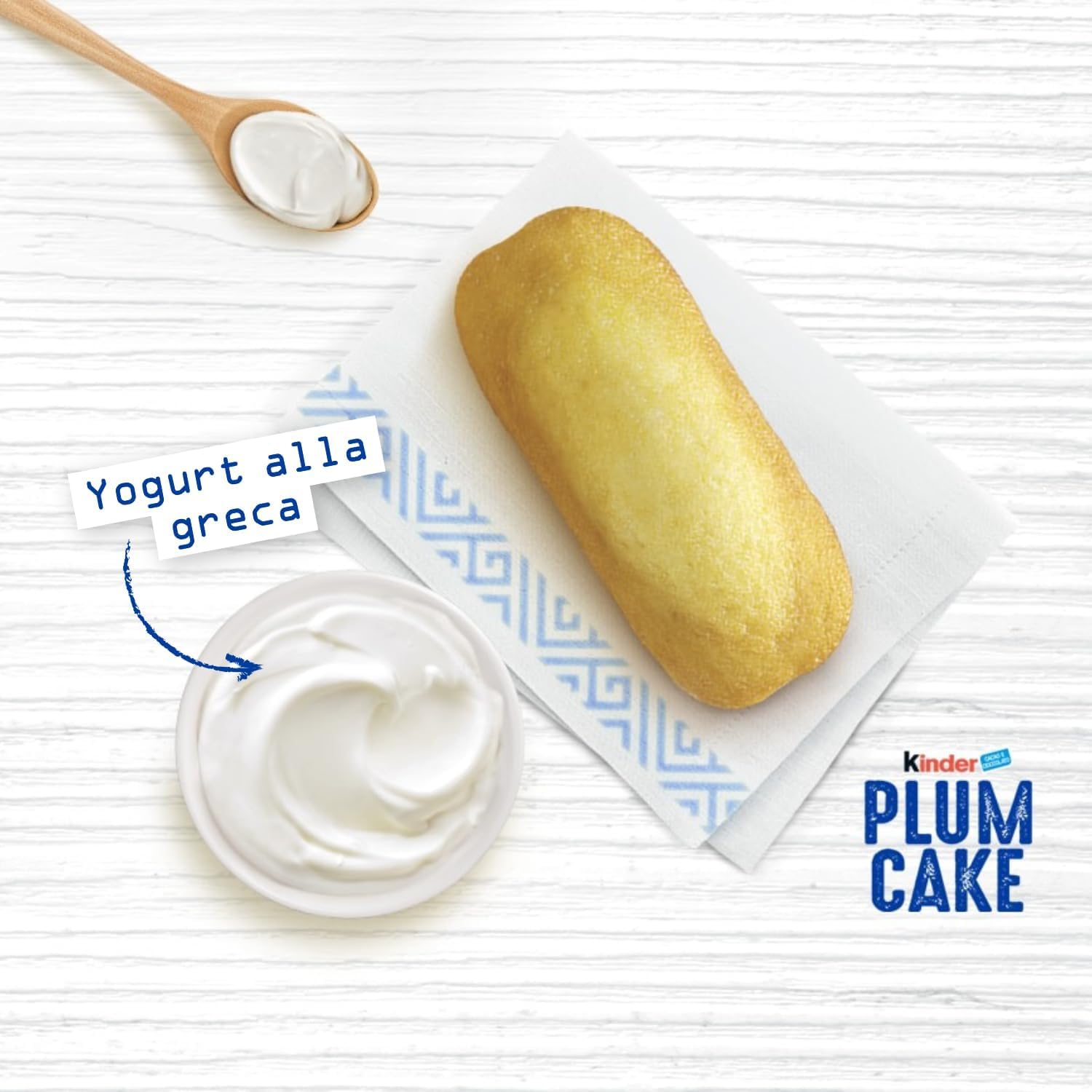 Italian Gourmet Kinder Plum Cake moelleux préparé avec yaourt à la grecque – Gâteaux individuels pour petit-déjeuner & goûter – Pack 6 x 192 g + Italian Gourmet Polpa
