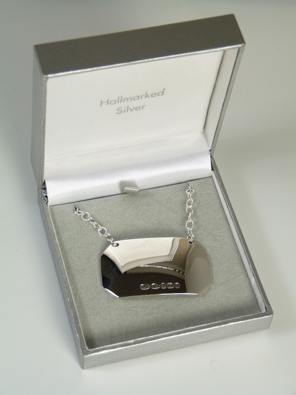 Etichetta Per Decanter In Argento Sterling 925 - Motivo Cardo, Incisa 'Gin', 6.5x4.5 Cm