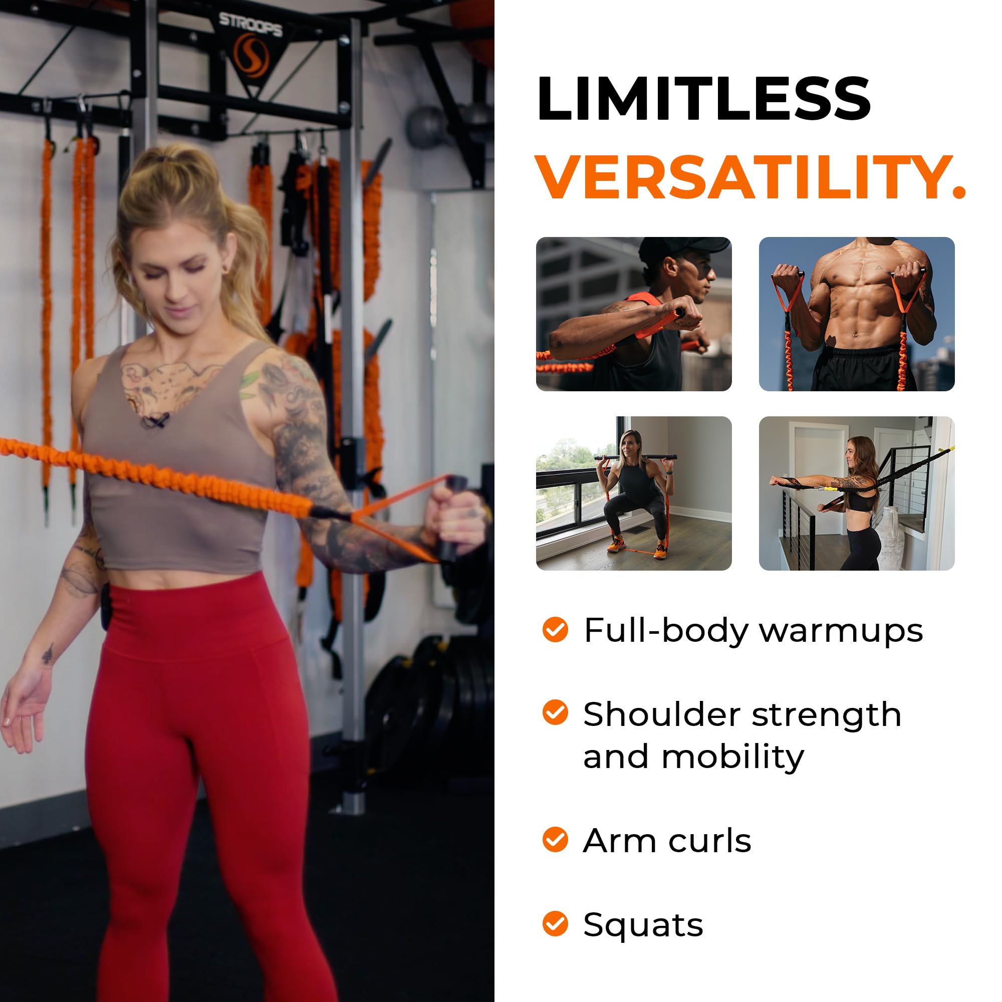 Stroops Cuff Performance Slastix Widerstandsbänder | Sicherheitsbänder für Krafttraining, Ganzkörpertraining für Zuhause und Fitnessstudio