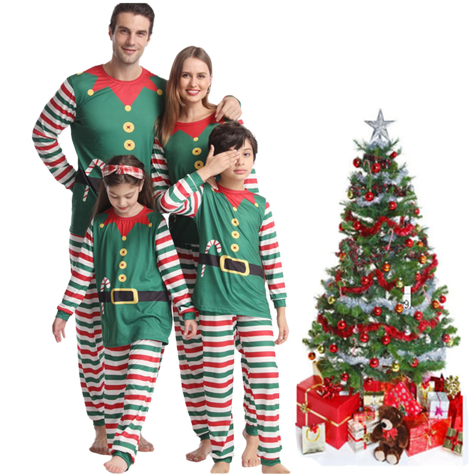 Oriental eLife Christmas Matching Family Pyjamas Sets, Matching Sets Christmas PJs for Family Pajamas