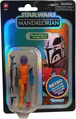 Star Wars Hasbro The Mandalorian Retro Collection - Figura de The Mandalorian (Edición Prototipo, 3.9 in)