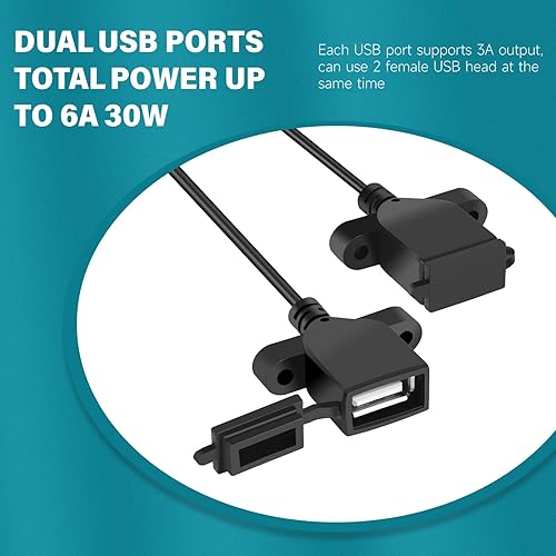 Miniatura 2 de Convertidor DC 12V 24V a 5V 6A 30W Dual USB hembra DC DC Buck convertidor adaptador reductor módulo