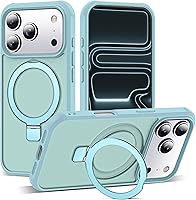 Vista 74 de Funda de grado militar compatible con iPhone 14 Plus de 6.7 pulgadas, con soporte magnético invisible tipo anillo, compatible con MagSafe y gran