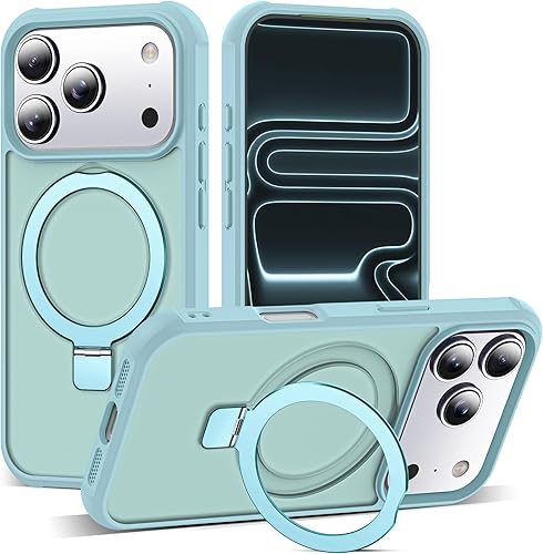 Miniatura 74 de Funda de grado militar compatible con iPhone 14 Plus de 6.7 pulgadas, con soporte magnético invisible tipo anillo, compatible con MagSafe y gran