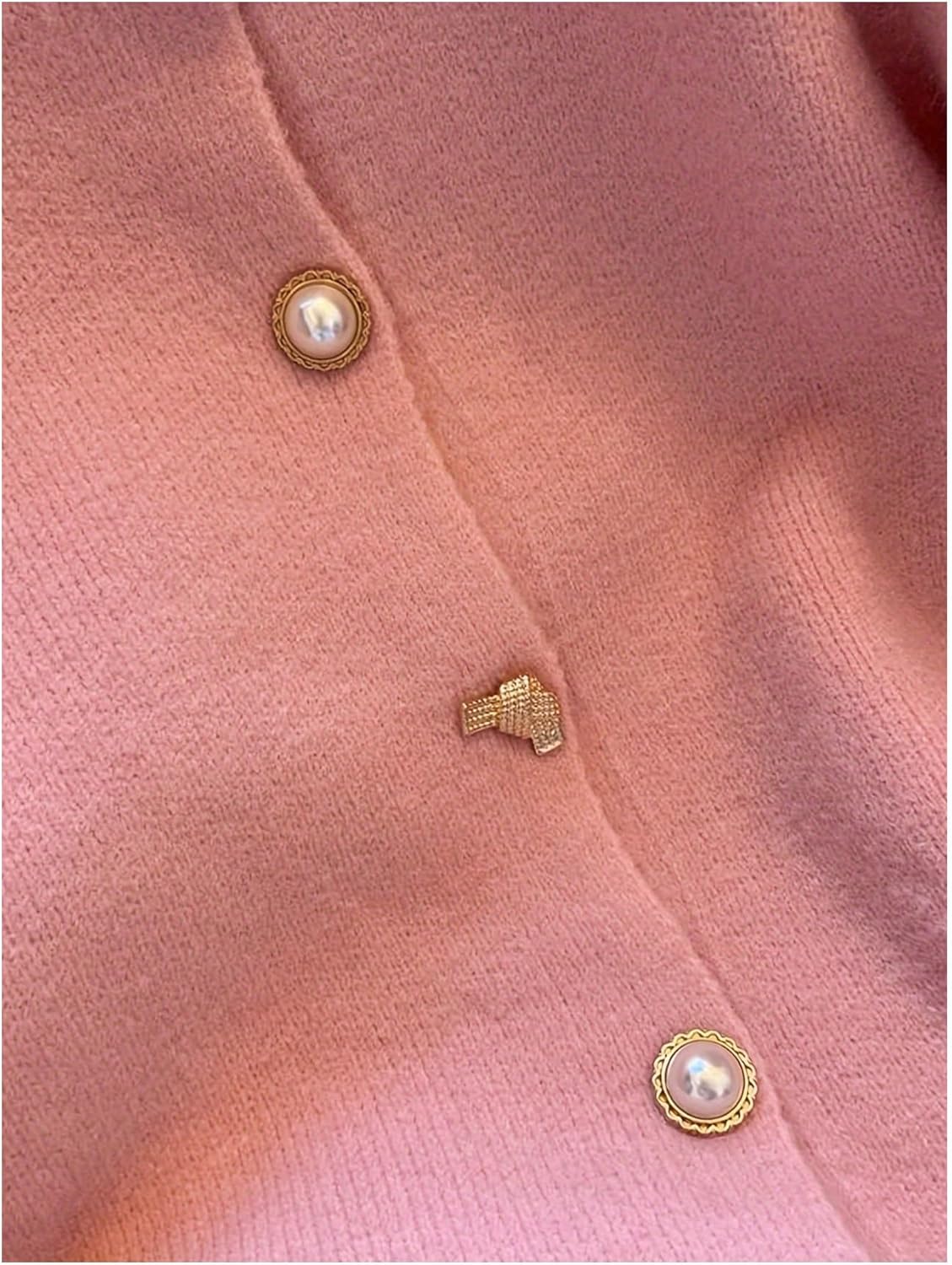 GORGLITTER Women's Button Up Long Sleeve Short Cardigan Sweater Trendy Fall Chunky Warm Cable Knit Teacher Cardigans - Image 4