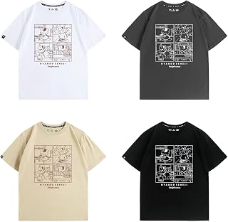 夏目友人帳 ニャンコ先生 Tシャツ 斑 グッズ 夏服 半袖 メンズ 大きいサイズ 衣装 速乾性 快適な軽い ビッグシルエット オーバーサイズ 柔らかい 耐久性 通気性 (L,4) [並行輸入品]