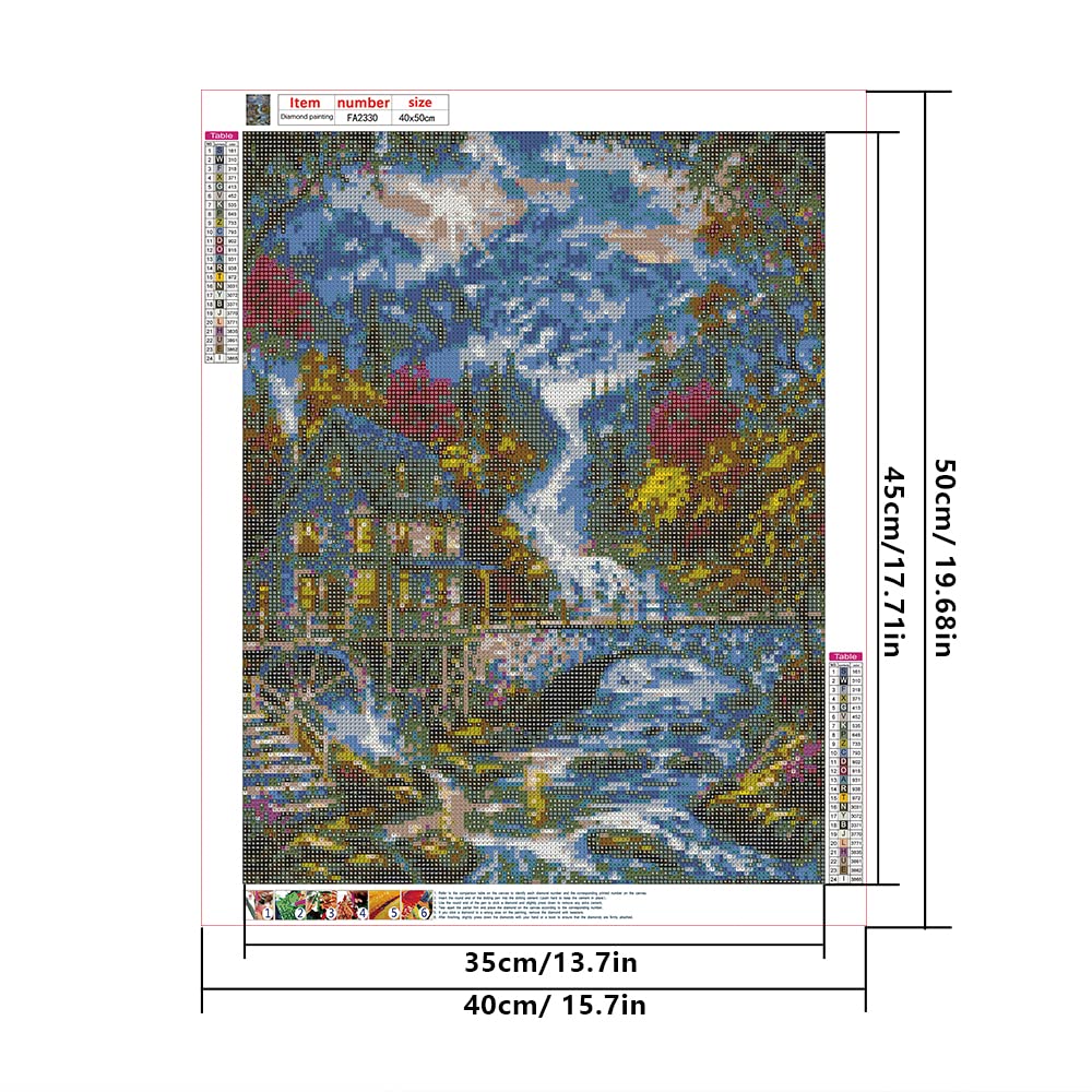 5D Diamond Painting Wald Landschaft - Kreatives DIY Set Für Erwachsene 40x50 Cm