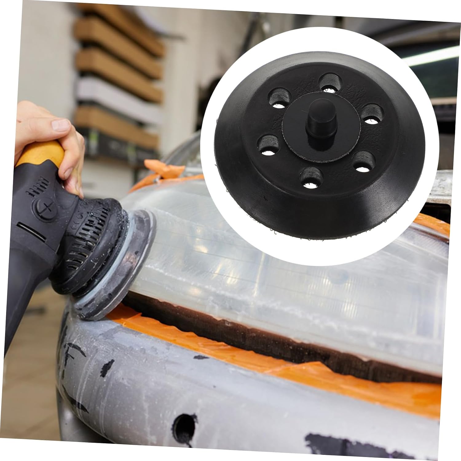 3-inch 6-Hole Car Polishing Pad Auto Sandpaper Machine Disc Sander Base Plate