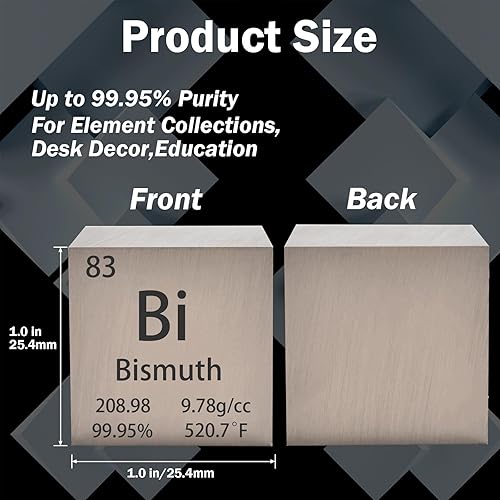 Miniatura 14 de Cubo de circonio, cubos de densidad de metal, cubo de elementos de alta densidad de metal puro para colecciones de elementos, experimentos