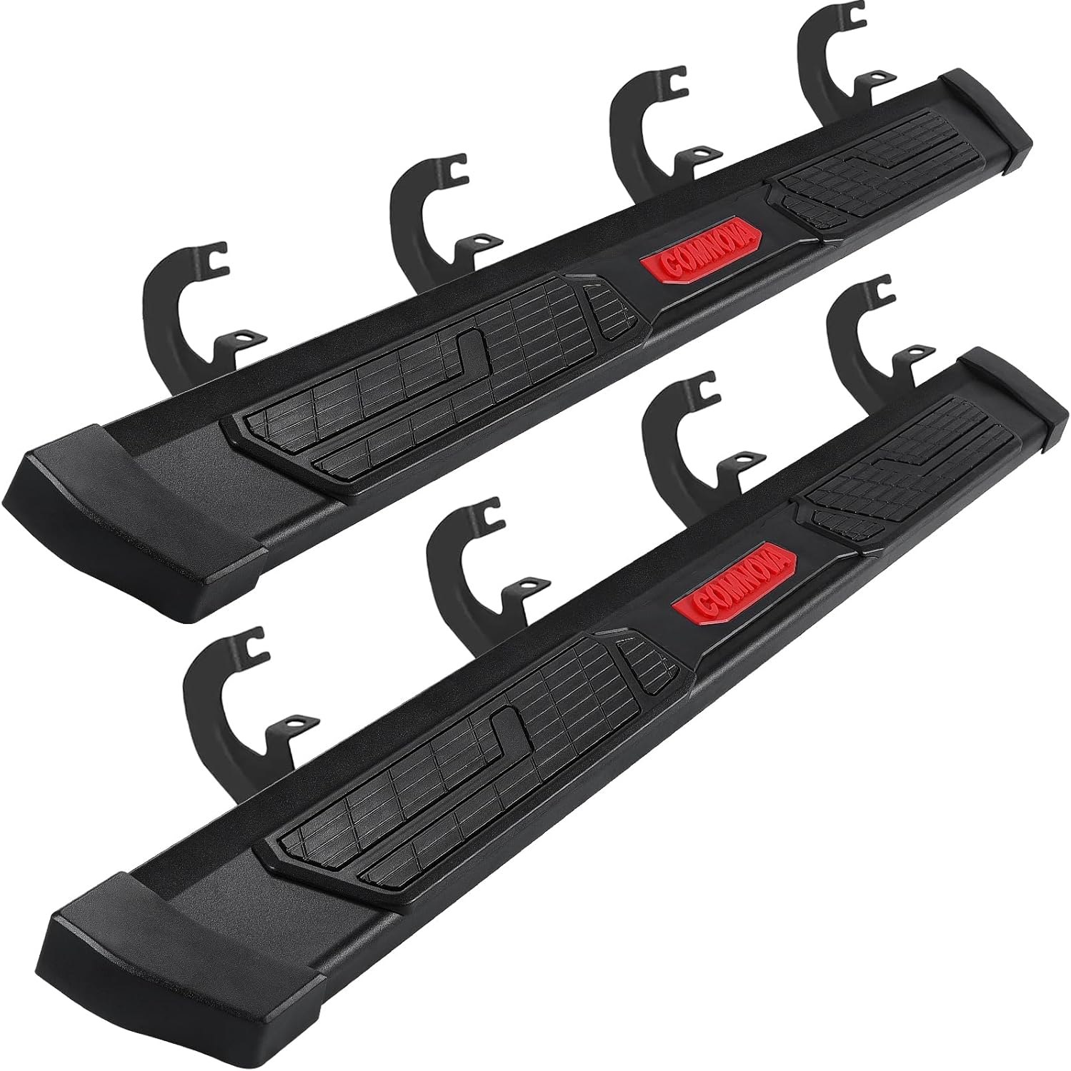 COMNOVA Running Boards Compatible with 2019-2026 Chevy Silverado/GMC Sierra 1500 Crew Cab, 2020-2026 Silverado/Sierra 2500HD 3500HD Crew Cab. 6 Inch Carbon Steel Nerf Bars Step Bars.