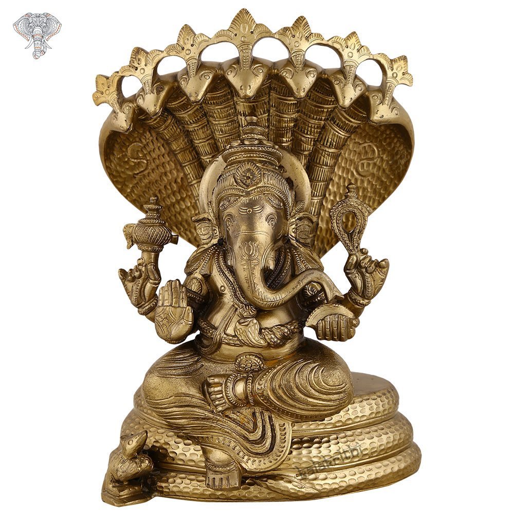 Buy Kalakrithi's Very Unique Ganesh Statue with 5-Headed Snake Above Head - 8" Online at Low Prices in India - Amazon.in