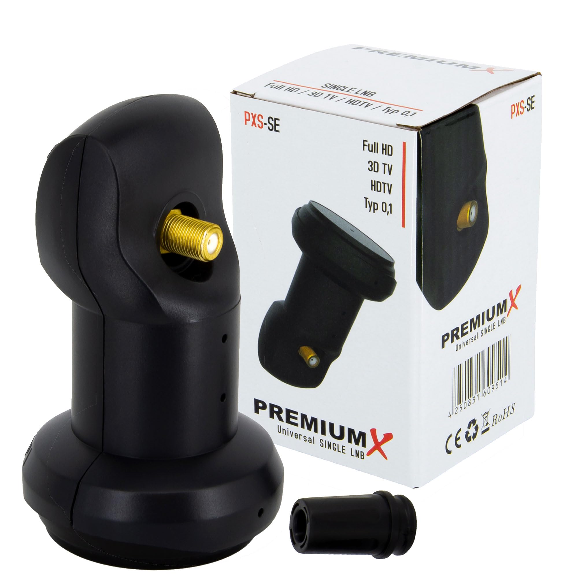 Se Black Edition PREMIUMX Single LNB PXS Satellite DVB-S2 HDTV