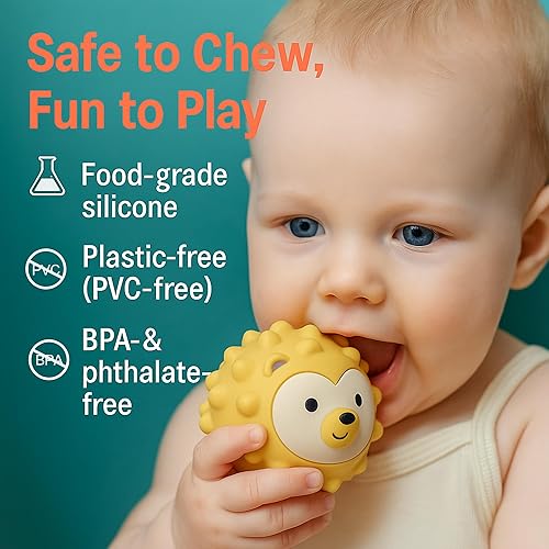 Miniatura 44 de Juguetes Montessori para bebés, juguetes 3 en 1 para bebés de 6 a 12 meses, bloques apilables, bolas sensoriales y anillos de dentición suaves