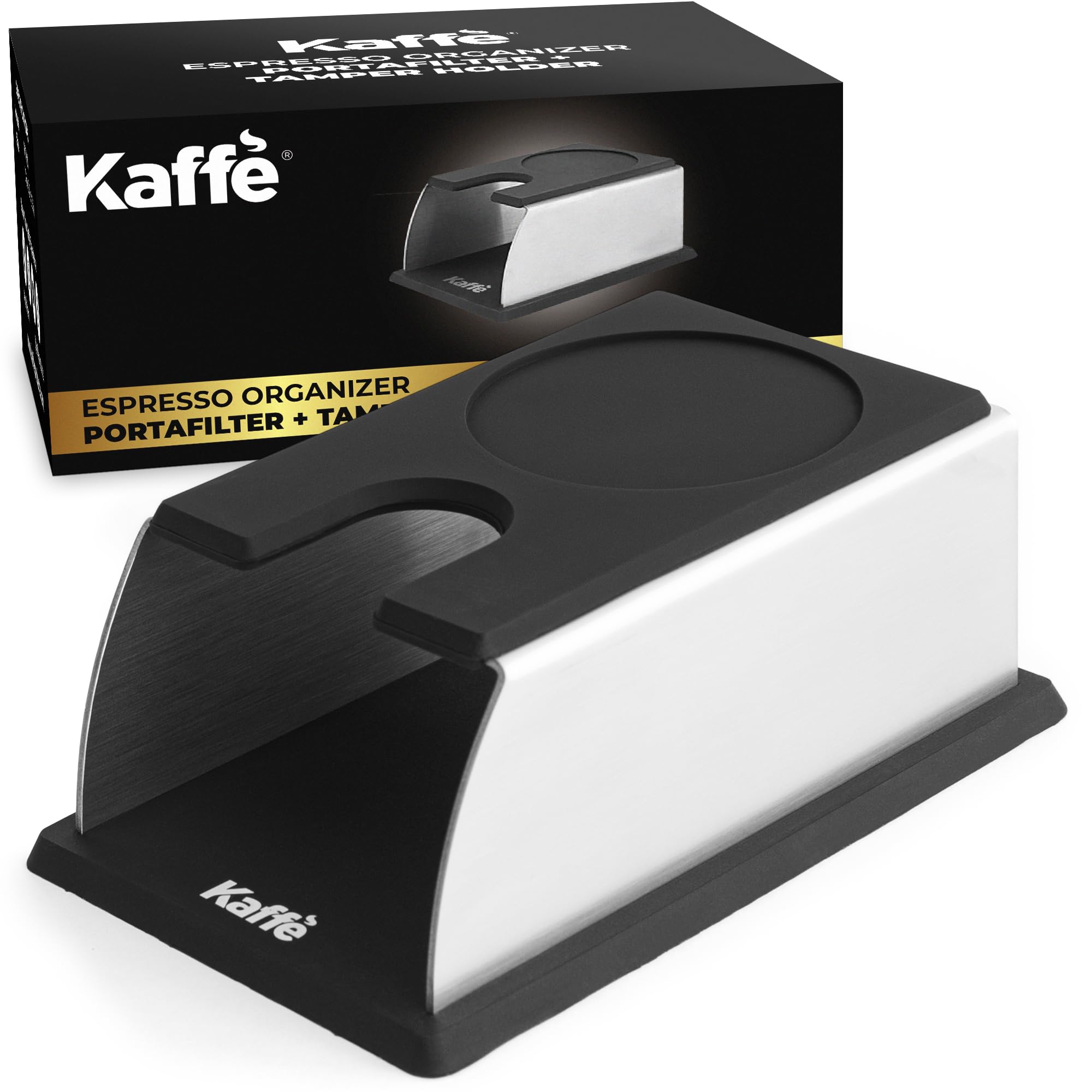 Organiseur pour expresso Kaffe et porte-filtre en bois durable