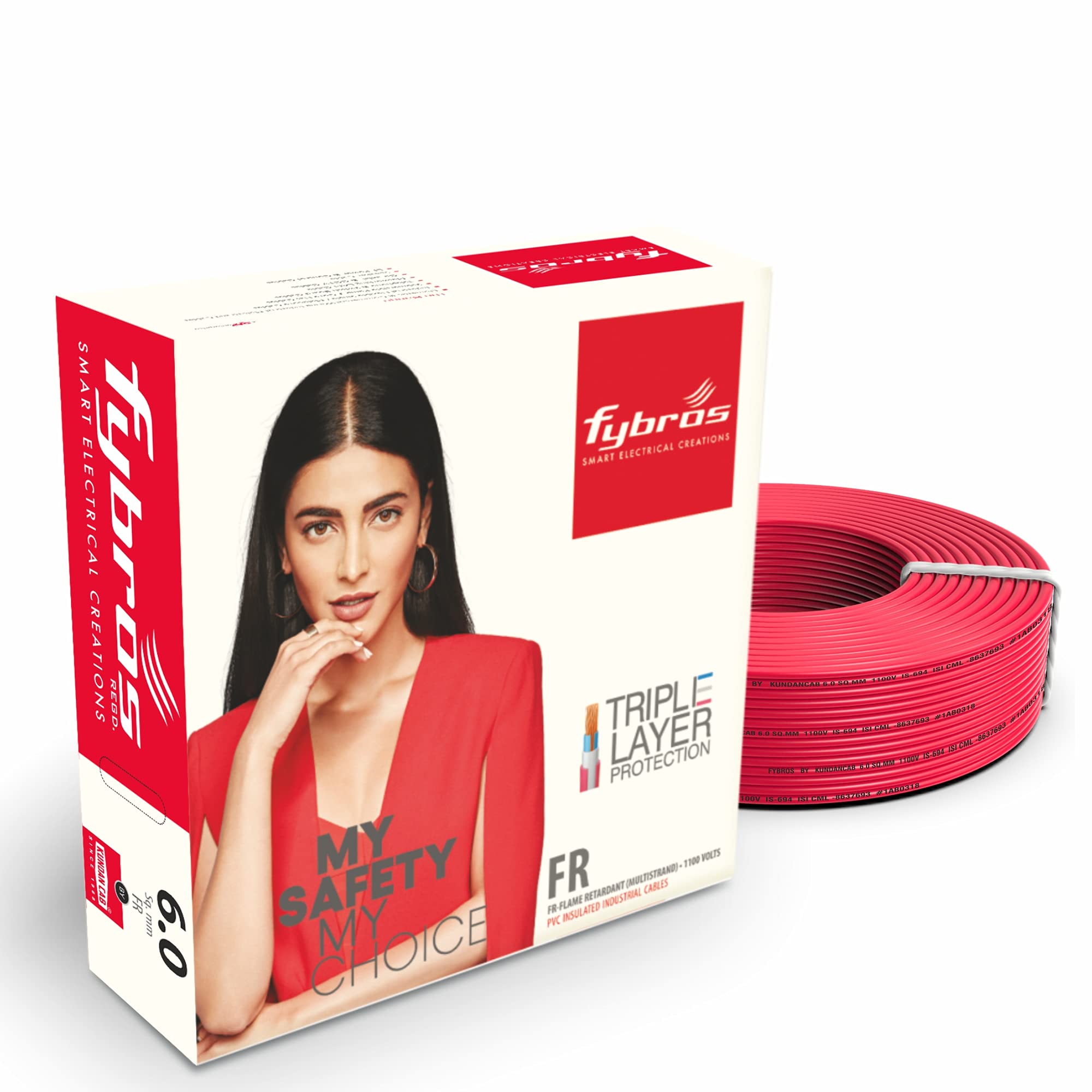 Fybros Flame Retardant Yellow Copper Wire - 90M -9