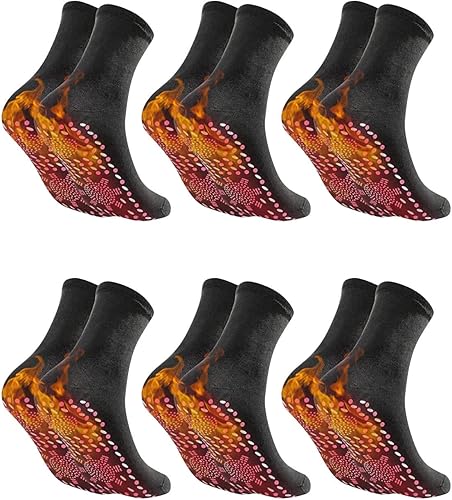 6 pares de calcetines moldeadores de acupresión de turmalina calcetines de hipertermia calcetines de turmalina adelgazantes calcetines de salud para